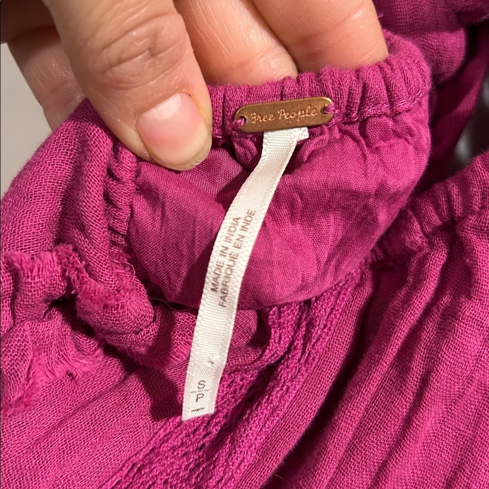 Free People Angele Mini Dress S OB1310143 Dragonfruit Punch Pink SZ Small - Picture 2 of 13